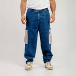 Bee Unusual Buggy Cargo Jeans Washed Dark Blue AB-256022