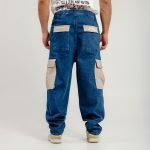 Bee Unusual Buggy Cargo Jeans Washed Dark Blue AB-256022 - Image 3