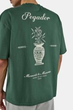 PEGADOR MORCOTE OVERSIZED TEE WASHED SOLID GREEN PGDR-6832-665 - Image 2