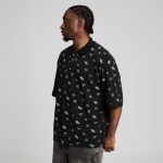 GRIMEY CHIEF WATCHER ALL OVER PRINT POLO SHIRT BLACK GAPLS784-BLK - Image 5
