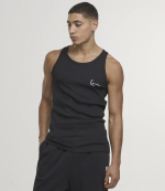 KARL KANI SIGNATURE RIB TANK TOP BLACK KM261-001-2
