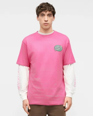 Santa Cruz Vertigo Dot T-Shirt Electric Pink SCA-TEE-13335