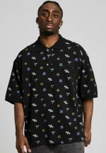 GRIMEY CHIEF WATCHER ALL OVER PRINT POLO SHIRT BLACK GAPLS784-BLK - Image 3