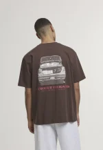 KARL KANI SLOGAN BOXY T-SHIRT BROWN KM261-002-1 - Image 2