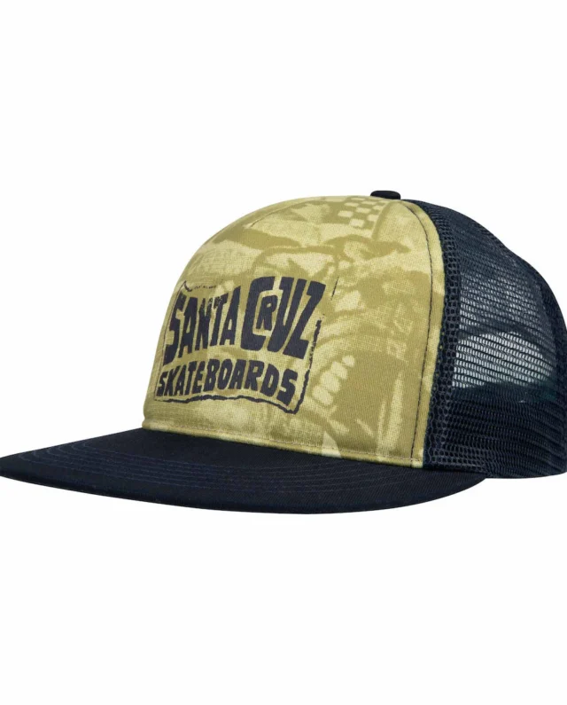 Santa Cruz Tonal Collage Meshback Faded Khaki/Rich Navy SCA-CAP-9540 - SANTA CRUZ