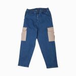 Bee Unusual Buggy Cargo Jeans Washed Dark Blue AB-256022 - Image 4