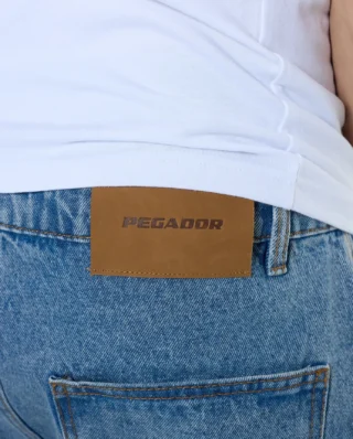PEGADOR BOSTIC JEANS SHORTS WASHED BLUE PGDR-5000-012 - PEGADOR