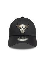 New Era Chicago Bulls NBA Metallic Charcoal 9FORTY Cap 60771847 - Image 2