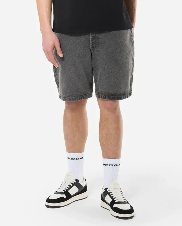 PEGADOR BOSTIC JEANS SHORTS WASHED GREY PGDR-5000-074