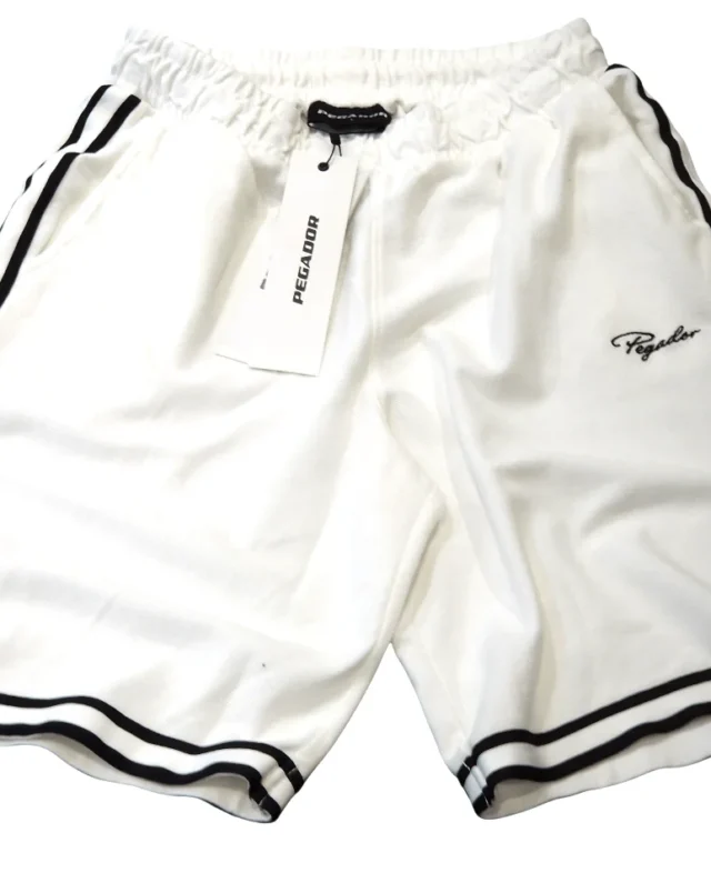 PEGADOR SIGNAR PIQUE BASKETBALL SHORTS WARM WHITE PGDR-6846-539