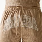 New Era Mesh Graphic Light Beige Oversized Shorts 60771545 - Image 6