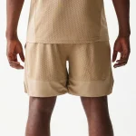 New Era Mesh Graphic Light Beige Oversized Shorts 60771545 - Image 7