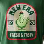 New Era New Era Pear Fruit Graphic Dark Green Oversized T-Shirt 60771556 - Image 3