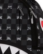 SPRAYGROUND GRAY PEEKING CHARACTER CHECK DLXSV BACKPACK B8872 46 x 15 x 29 cm - Image 6