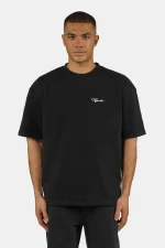 PEGADOR SIGNAR SLUB TERRY OVERSIZED TEE WASHED BLACK PGDR-6850-002