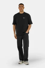 PEGADOR SIGNAR SLUB TERRY OVERSIZED TEE WASHED BLACK PGDR-6850-002 - Image 5