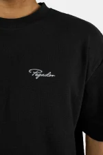 PEGADOR SIGNAR SLUB TERRY OVERSIZED TEE WASHED BLACK PGDR-6850-002 - Image 2