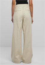 URBAN CLASSICS Ladies High Linen Mixed Wide Leg Pants Softseagrass TB5991 - Image 2