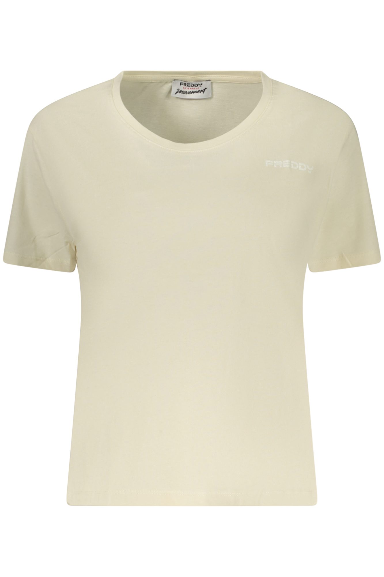 freddyt-shirtmanichecortedonnabeige_1 FREDDY WOMEN'S SHORT-SLEEVE T-SHIRT BEIGE - Image 1