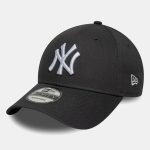 New Era New York Yankees MLB League Essential Charcoal 9FORTY Cap 60771707