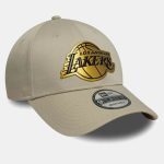 New Era LA Lakers Team Outline Cream 9FORTY E-Frame Adjustable Cap 60771848 - Image 3