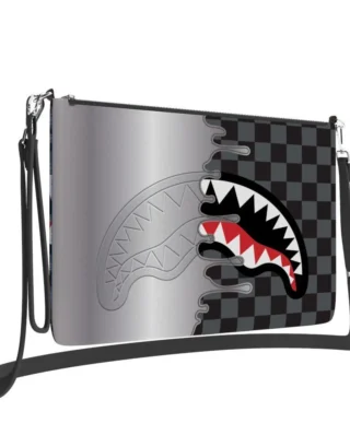 SPRAYGROUND SILVER SIDE DRIP CROSSOVER CLUTCH B8929 7″ X 10″ X 0.25″ - SPRAYGROUND