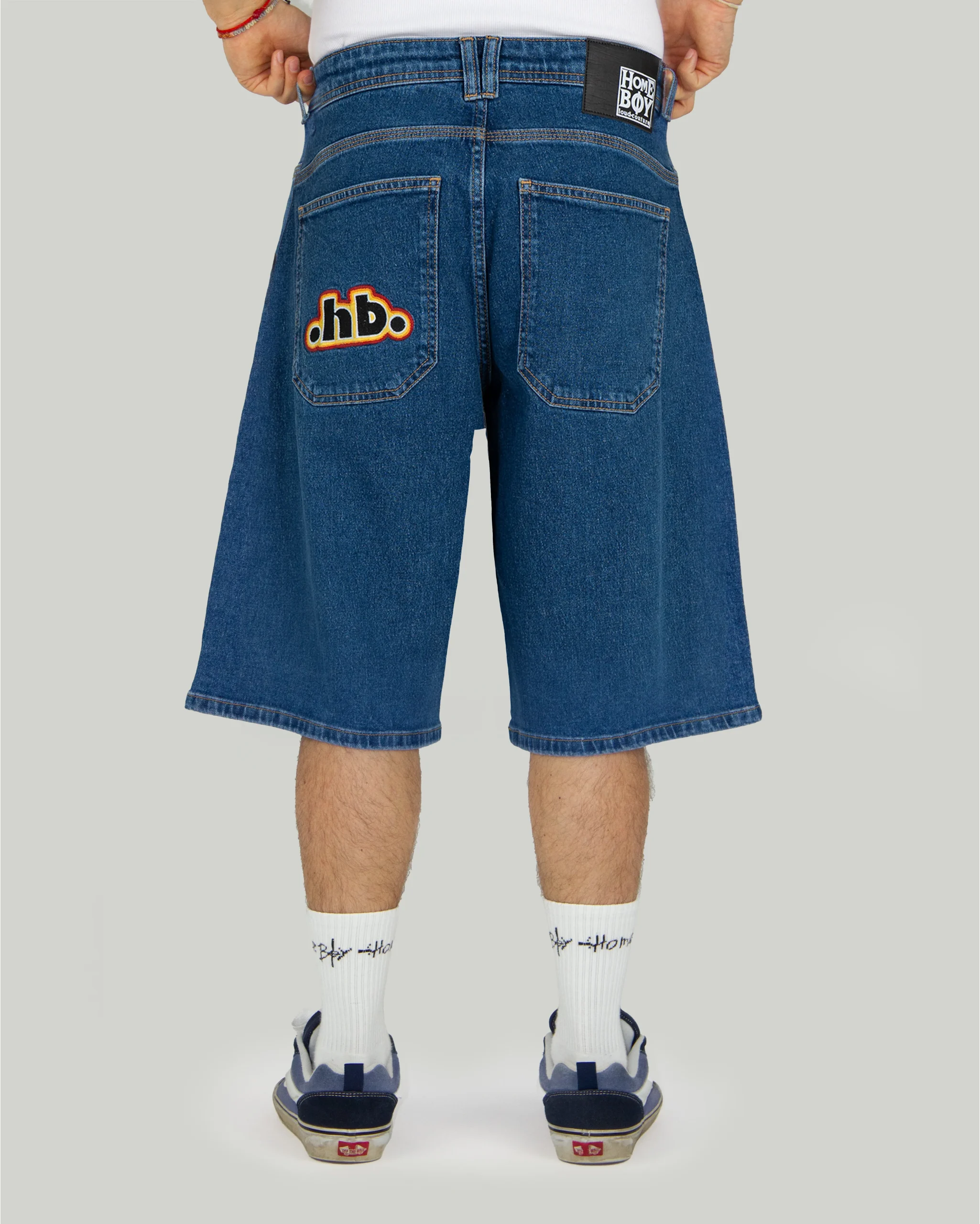 HOMEBOY x-tra MONSTER RETRO .hb. Denim WASHED BLUE 01SH1089-81 - Image 2
