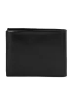 Calvin Klein Solid Leather Trifold Wallet Black 4500457684 8.8 x 10.2 x 2.5 cm - Image 4