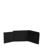 Calvin Klein Solid Leather Trifold Wallet Black 4500457684 8.8 x 10.2 x 2.5 cm - Image 6