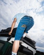 HOMEBOY x-tra MONSTER RETRO .hb. Denim WASHED BLUE 01SH1089-81 - Image 12