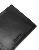 Calvin Klein Solid Leather Trifold Wallet Black 4500457684 8.8 x 10.2 x 2.5 cm - Image 2