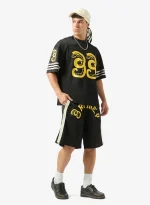 GRIMEY DROPPIN SCIENCE BAGGY MESH SHORTS BLACK GBMS207-BLK - Image 5