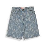 GRIMEY DROPPIN SCIENCE JACQUARD BAGGY DENIM SHORTS GBDS206-WLB