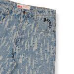 GRIMEY DROPPIN SCIENCE JACQUARD BAGGY DENIM SHORTS GBDS206-WLB - Image 6