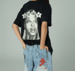 GRIMEY STARDUST BAGGY DENIM SHORTS WASHED LIGHT BLUE GBDS208-WIBL - Image 3