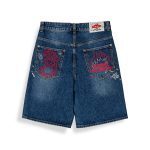 GRIMEY DROPPIN SCIENCE BAGGY DENIM SHORTS DEEP INDIGO BLUE GBDS205-DIBL - Image 8