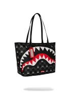 SPRAYGROUND GRAY PEEKING CHARACTER CHECK TOTE T8916 - Image 2