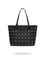 SPRAYGROUND GRAY PEEKING CHARACTER CHECK TOTE T8916 - Image 6