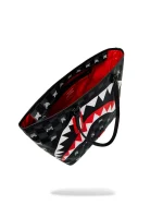 SPRAYGROUND GRAY PEEKING CHARACTER CHECK TOTE T8916 - Image 3