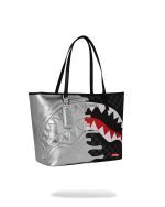 SPRAYGROUND SILVER SIDE DRIP BLACK CHECK TOTE T8930 - Image 2