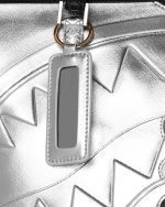 SPRAYGROUND SILVER SIDE DRIP BLACK CHECK TOTE T8930 - Image 4