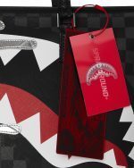 SPRAYGROUND SILVER SIDE DRIP BLACK CHECK TOTE T8930 - Image 5