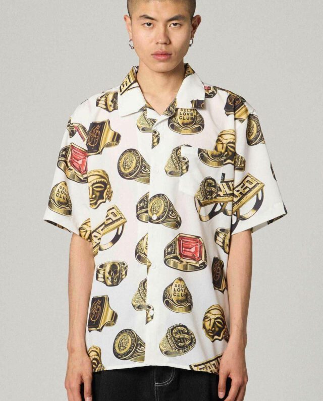 GRIMEY THE OG TOUR BUTTON UP SHIRT OFF WHITE GHS797-OWHT - GRIMEY