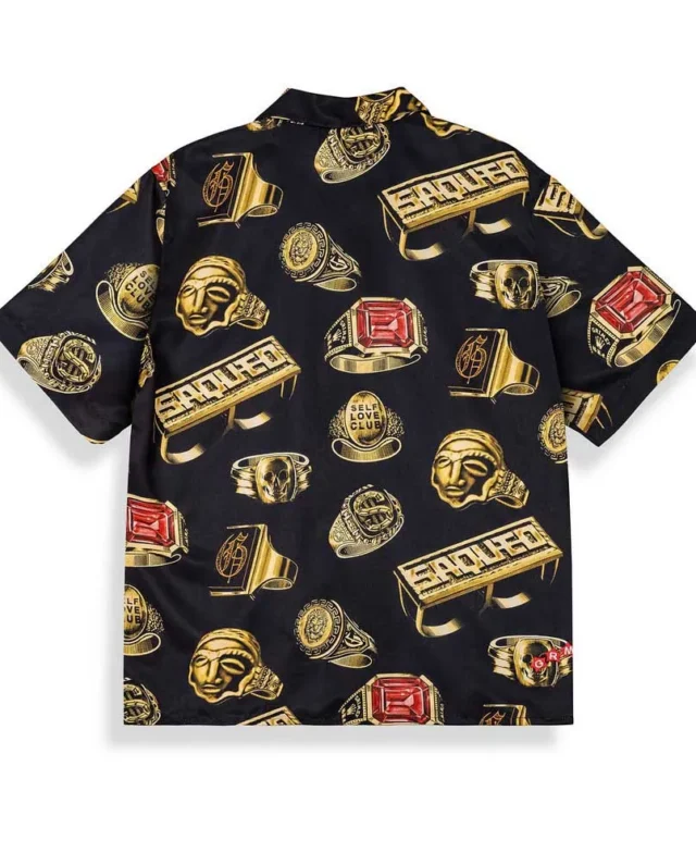 GRIMEY THE OG TOUR BUTTON UP SHIRT BLACK GHS797-BLK - GRIMEY
