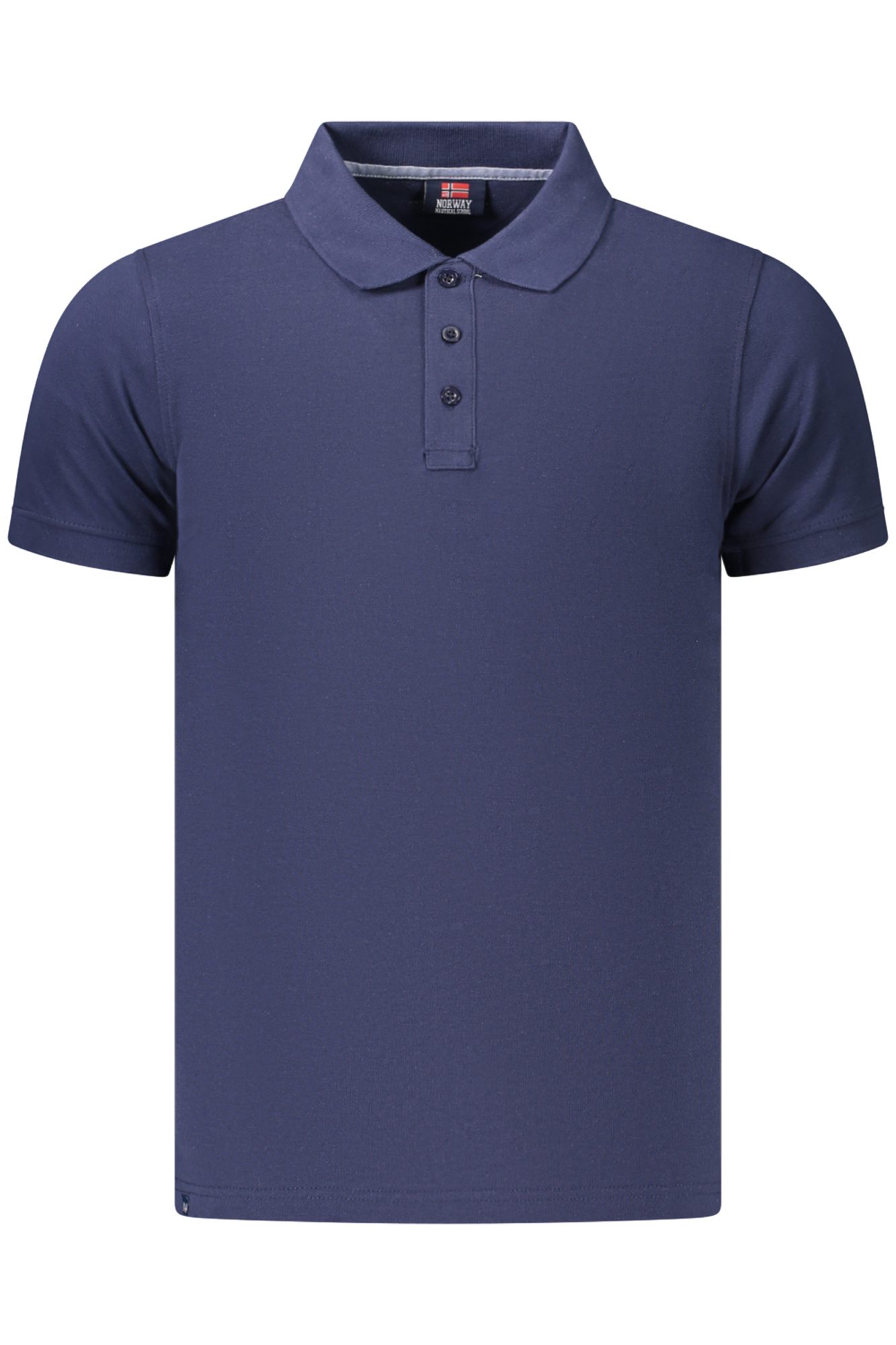 norway1963polomanichecorteuomoblu_1 NORWAY 1963 MEN'S SHORT-SLEEVED POLO SHIRT, BLUE - Image 1