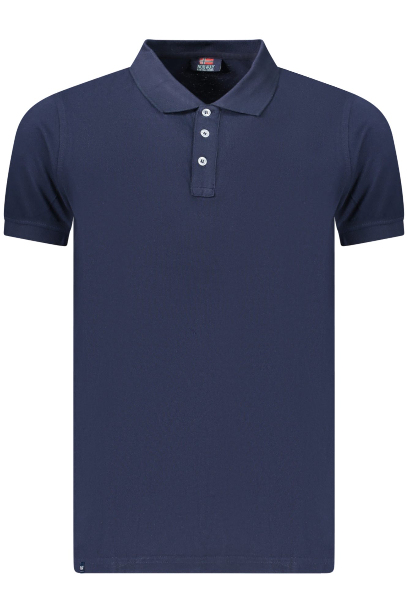 norway1963polomanichecorteuomoblu_1 NORWAY 1963 MEN'S SHORT-SLEEVED POLO SHIRT, BLUE - Image 1