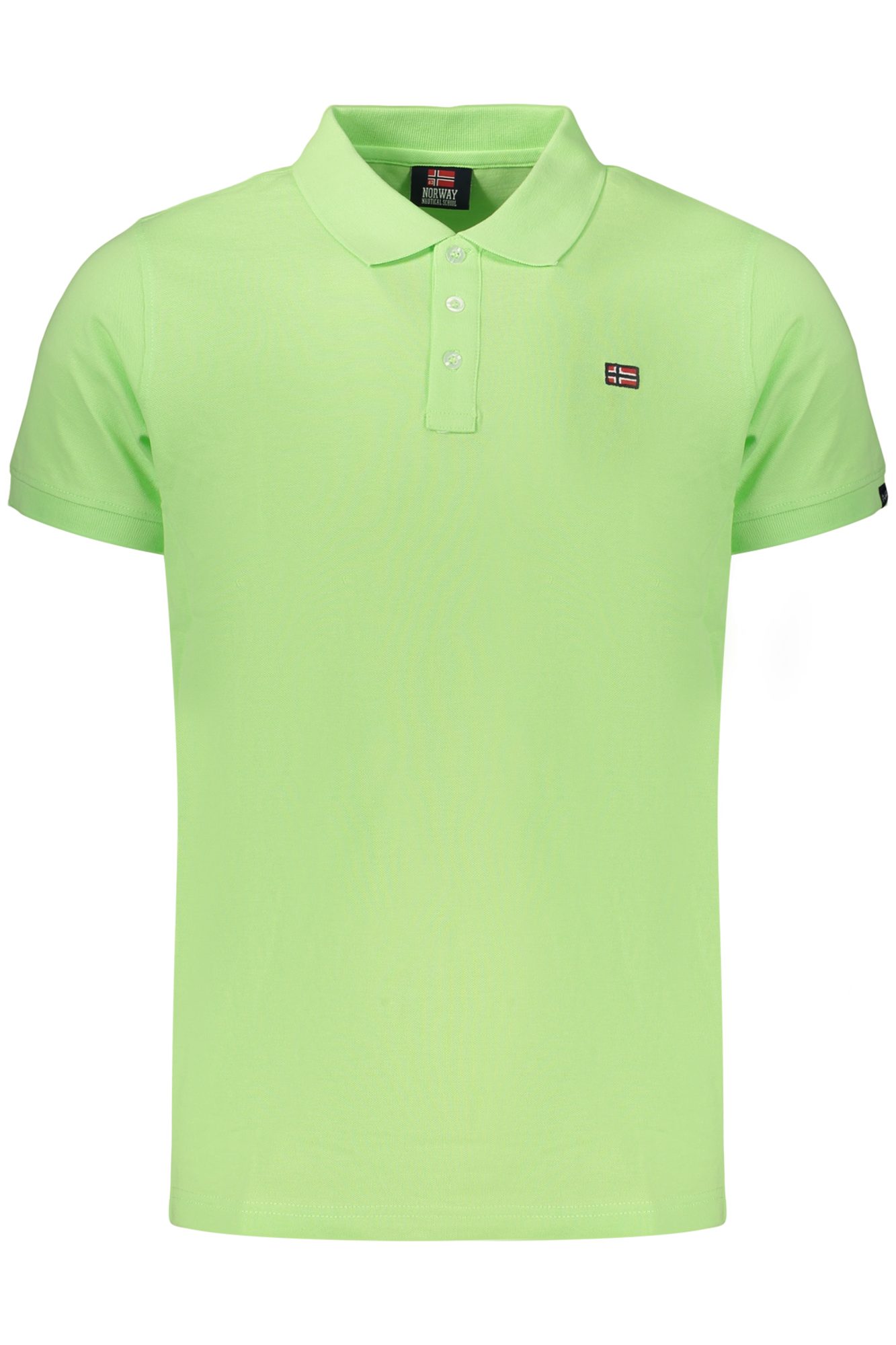 norway1963polomanichecorteuomoverde_1 NORWAY 1963 MEN'S SHORT-SLEEVED POLO SHIRT, GREEN - Image 1