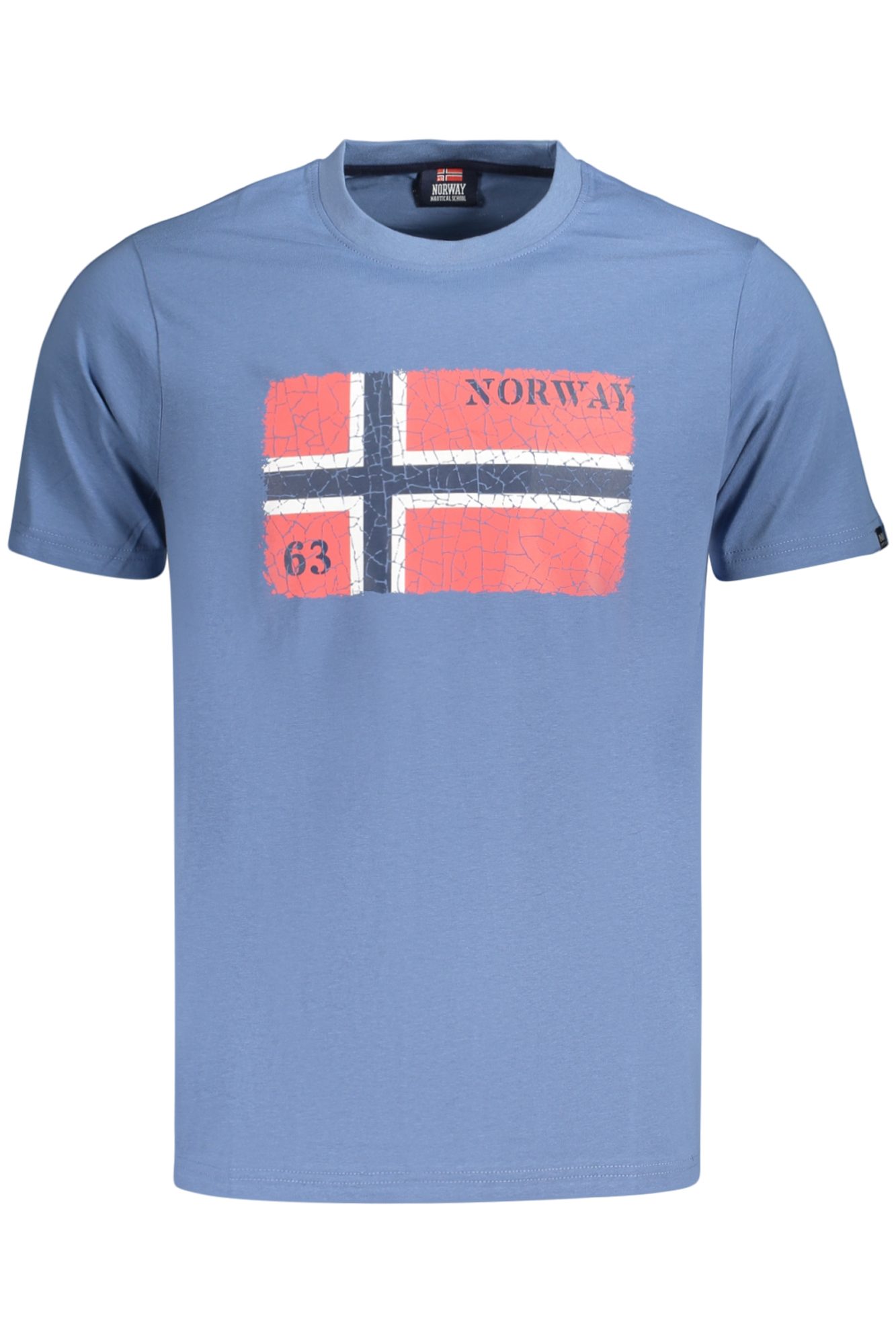 norway1963t-shirtmanichecorteuomoblu_1 NORWAY 1963 MEN'S SHORT-SLEEVE T-SHIRT BLUE - Image 1