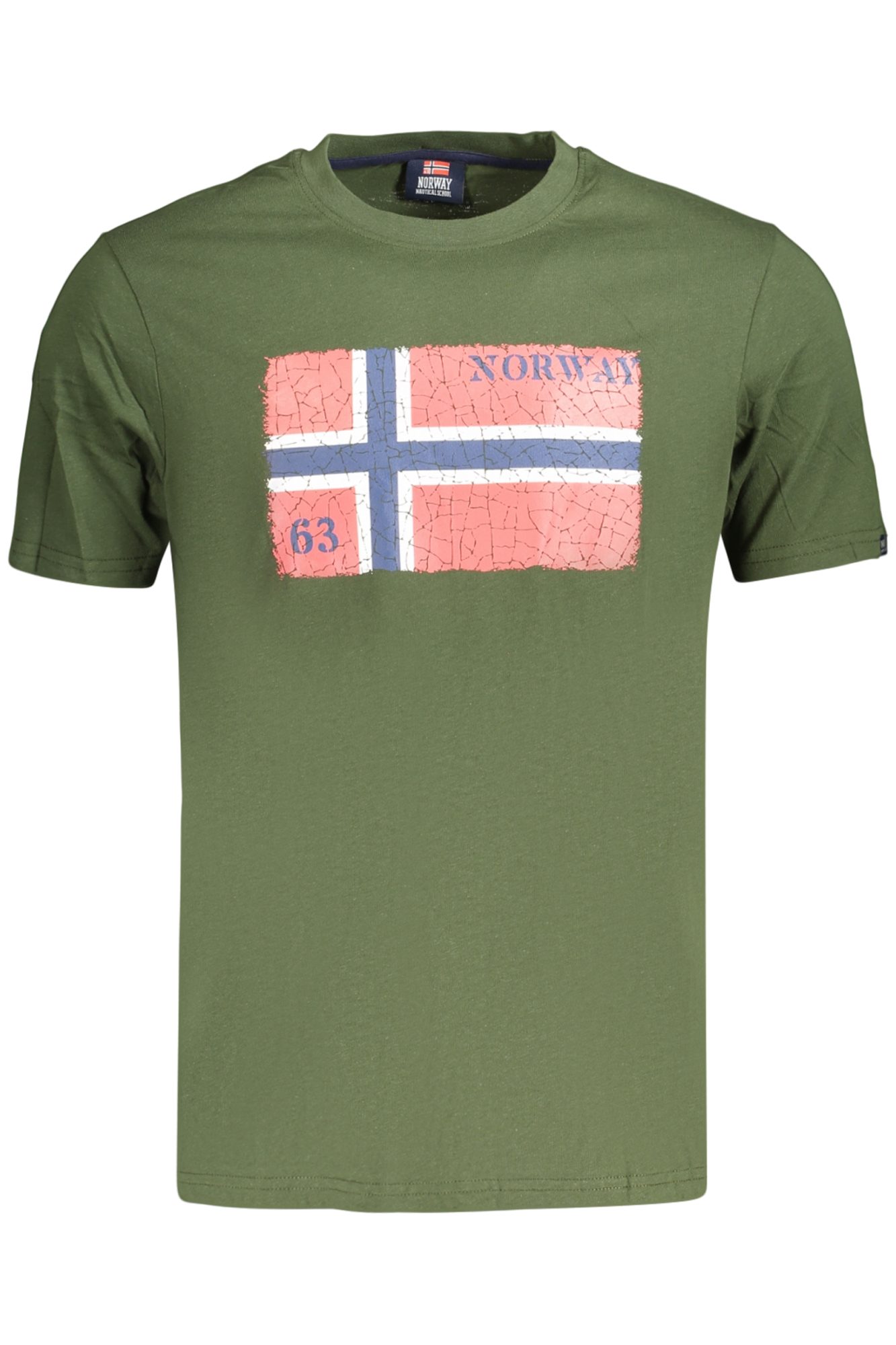 norway1963t-shirtmanichecorteuomoverde_1 NORWAY 1963 MEN'S SHORT-SLEEVED T-SHIRT GREEN - Image 1