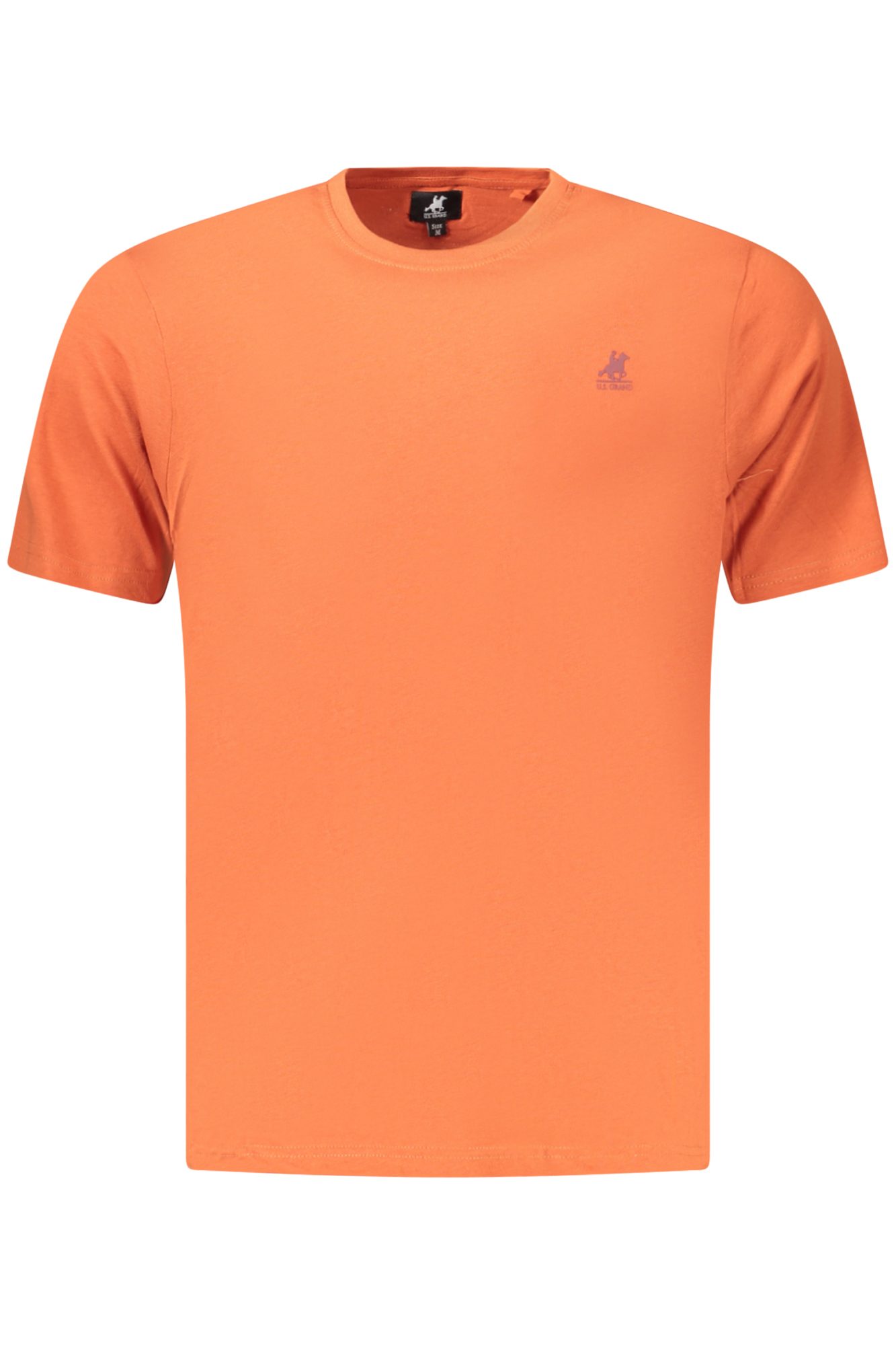 usgrandt-shirtmanichecorteuomoarancio_1 US GRAND MEN'S SHORT-SLEEVE T-SHIRT ORANGE - Image 1